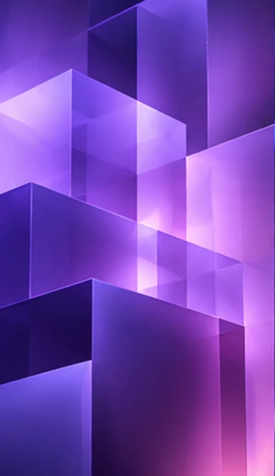 Translucent purple architectural shapes